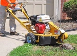 New Stump Cutter working in yard,New Rayco Stump Cutter Working